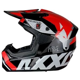 AXXIS MX803 Wolf Jackal Gloss Red мотошлем кроссовый эндуро красный