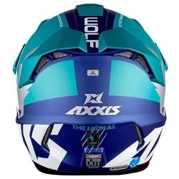 AXXIS MX803 Wolf Jackal Matt Blue мотошлем кроссовый эндуро синий матовый