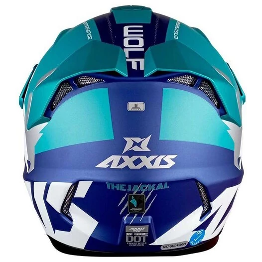AXXIS MX803 Wolf Jackal Matt Blue мотошлем кроссовый эндуро синий матовый