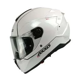 AXXIS FF122SV Hawk SV Solid Gloss Pearl White мотошлем белый
