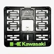 Рамка для номера мотоцикла нового образца Kawasaki зеленая 190*145мм