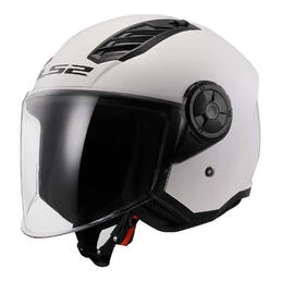 LS2 OF616 Airflow II Open Face Helmet Solid Glossy White