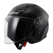 LS2 OF616 Airflow II Open Face Helmet Solid Glossy Black