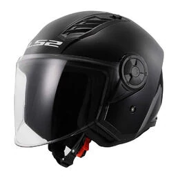 LS2 OF616 Airflow II Open Face Helmet Solid Glossy Black