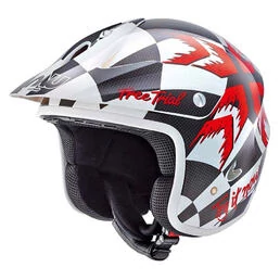 NAU N400 Free Trial Open Face Helmet Красно-белый
