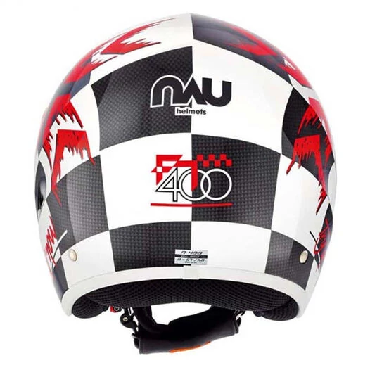 NAU N400 Free Trial Open Face Helmet Красно-белый
