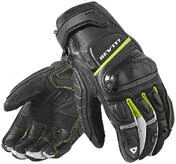 Rev'it CHICANE Black Yellow Fluo Leather Motorcycle мотоперчатки