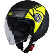Moto Jet Мотошлем Origin ALPHA V5 Fluo Yellow Matt Black