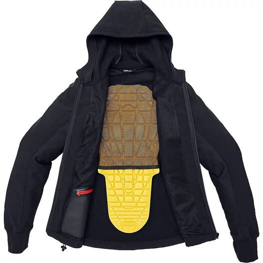 Spidi HOODIE ARMOR EVO CE Fabric Sweatshirt Black