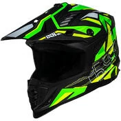 Moto Cross Enduro Мотошлем iXS 363 2.0 Matt Black Yellow Fluo Green