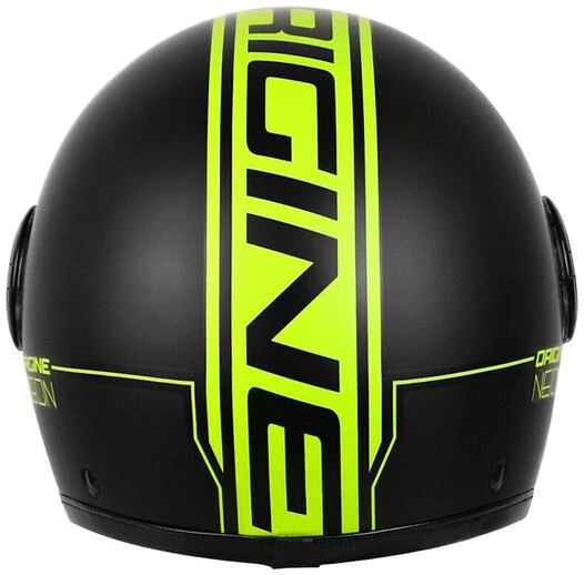 Motorcycle Helmet Jet Black Origin Neon Yellow
