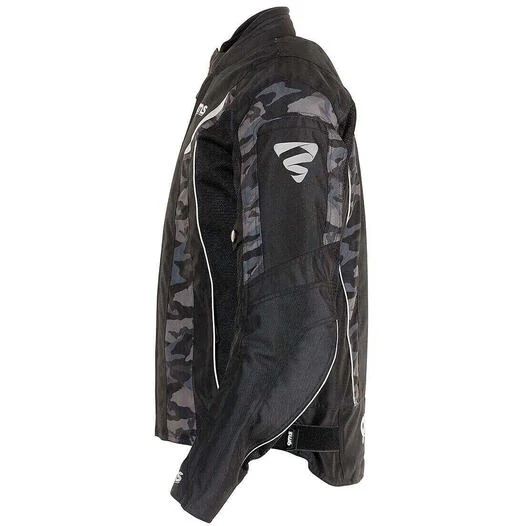 GMS VENTURA Perforated Motorcycle Jacket Black Camouflage