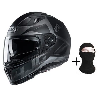 SHARK Helm HJC Integral I70 Eluma + Hood - Schwarz Anthrazit