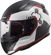 Integral Motorcycle Мотошлем LS2 FF353 RAPID Ghost White Black Red