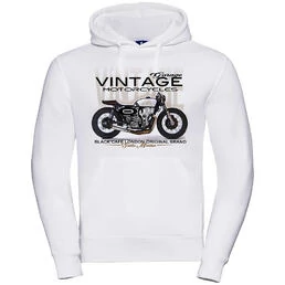 Black Cafe London 2.0 Sweatshirt With Black White Printed Hood