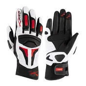 Motorcycle мотоперчатки A-Pro Leather Full Grain FirePower White / Red