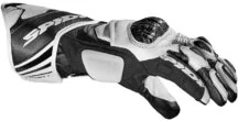 Spidi CARBO 7 Racing Leather Motorcycle Gloves Black White