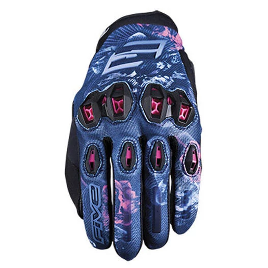 Five Stunt Evo2 Woman мотоперчатки Flowers Pink Розовый