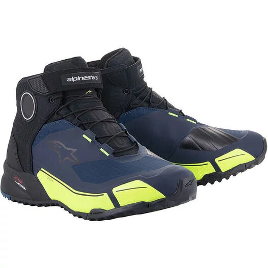 Alpinestars CR-X DRYSTAR Motorcycle мотоботы Fluo Yellow Dark Blue Black (размер: 11)