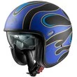 Motorcycle Мотошлем Jet Premier VINTAGE FR 12 BM Matt Blue Black (размер: s)