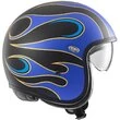 Motorcycle Helmet Jet Premier VINTAGE FR 12 BM Matt Blue Black
