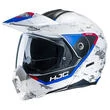 Touring Modular Motorcycle Helmet HJC C80 BULT MC21SF White Blue Red Matt (размер: m)