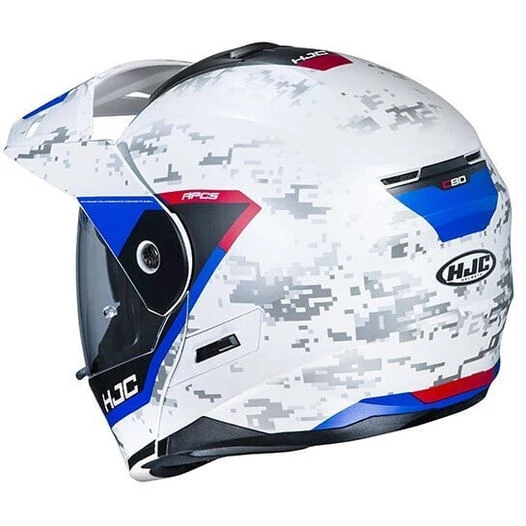 Touring Modular Motorcycle Helmet HJC C80 BULT MC21SF White Blue Red Matt