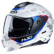 Touring Modular Motorcycle Helmet HJC C80 BULT MC21SF White Blue Red Matt