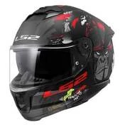 LS2 FF808 Stream II Angry Monkey Full Face Helmet matt black / red