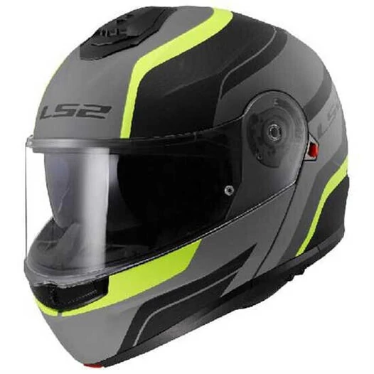 LS2 FF908 Strobe II Monza Modular Helmet matt black / yellow