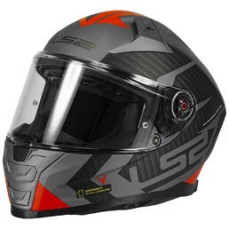 LS2 FF811 Vector II Splitter Full Face Helmet Matt Titanium / Red
