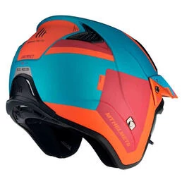 MT Helmets District SV S Analog Open Face Helmet Matt Orange / Light Blue