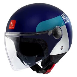 MT Helmets Street S Inboard Open Face Helmet Синий