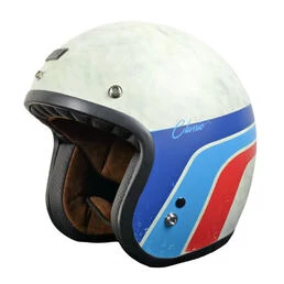 ORIGINE Primo Classic Open Face Helmet White Matt Vinatge / Blue / Red