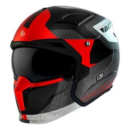 MT Helmets Streetfighter SV S Totem Convertible Helmet Matt Pearl Red