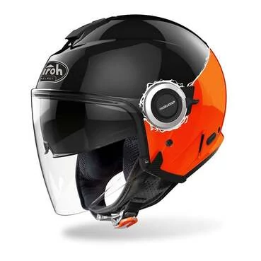 AIROH Helios Fluo Open Face Helmet Черно-оранжевый