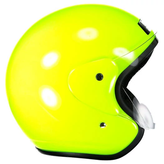 STORMER Sun Open Face Helmet Neon Yellow Glossy