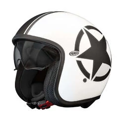 PREMIER HELMETS 23 Vintage Star 8 BM 22.06 Open Face Helmet Черно-белый