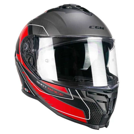 CGM 363G Shot Race Full Face Helmet Matt Anthracite / Red