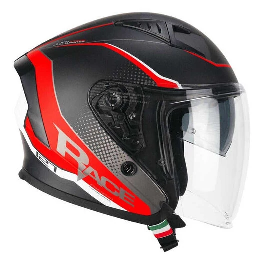 CGM 127G Deep Race Open Face Helmet Matt Graphite / Red (размер: s)