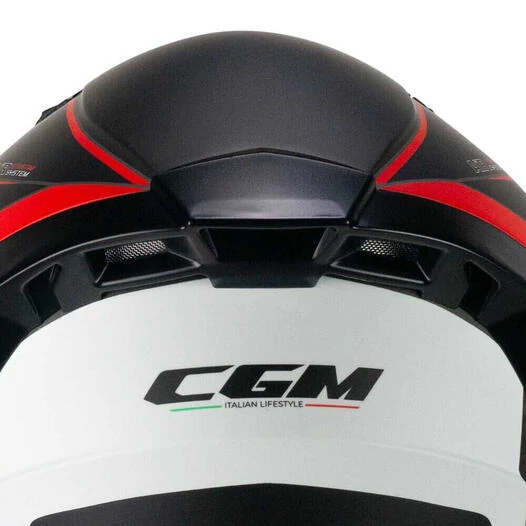 CGM 127G Deep Race Open Face Helmet Matt Graphite / Red
