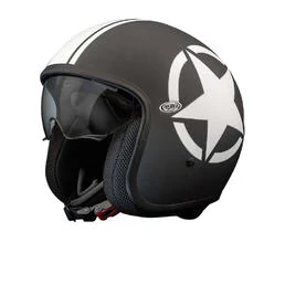 PREMIER HELMETS 23 Vintage Star 9 BM 22.06 Open Face Helmet Черно-белый