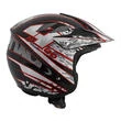 NAU N400 Overnet Open Face Helmet Красно-черный
