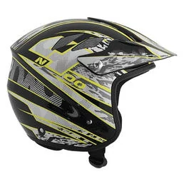 NAU N400 Overnet Open Face Helmet Черно-желтый