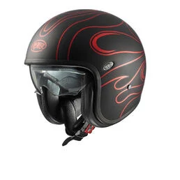 PREMIER HELMETS 23 Vintage FR BM 22.06 Open Face Helmet Красно-черный