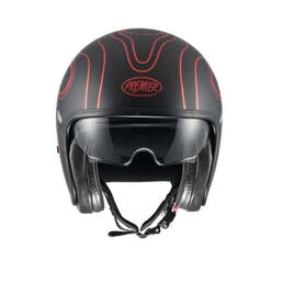 PREMIER HELMETS 23 Vintage FR BM 22.06 Open Face Helmet Красно-черный