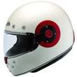 SMK Retro Full Face Helmet Glossy White / Red (размер: m)