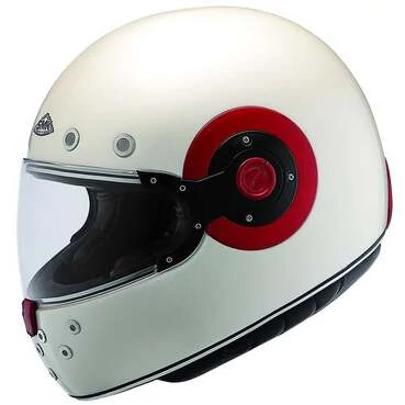 SMK Retro Full Face Helmet Glossy White / Red