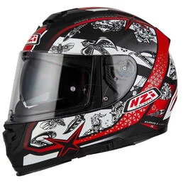 NZI Eurus 2 Duo Full Face Helmet Matt Komet Black / Red