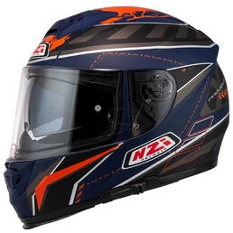 NZI Eurus 2 Duo Full Face Helmet Matt Project Blue / Anthracite / Orange
